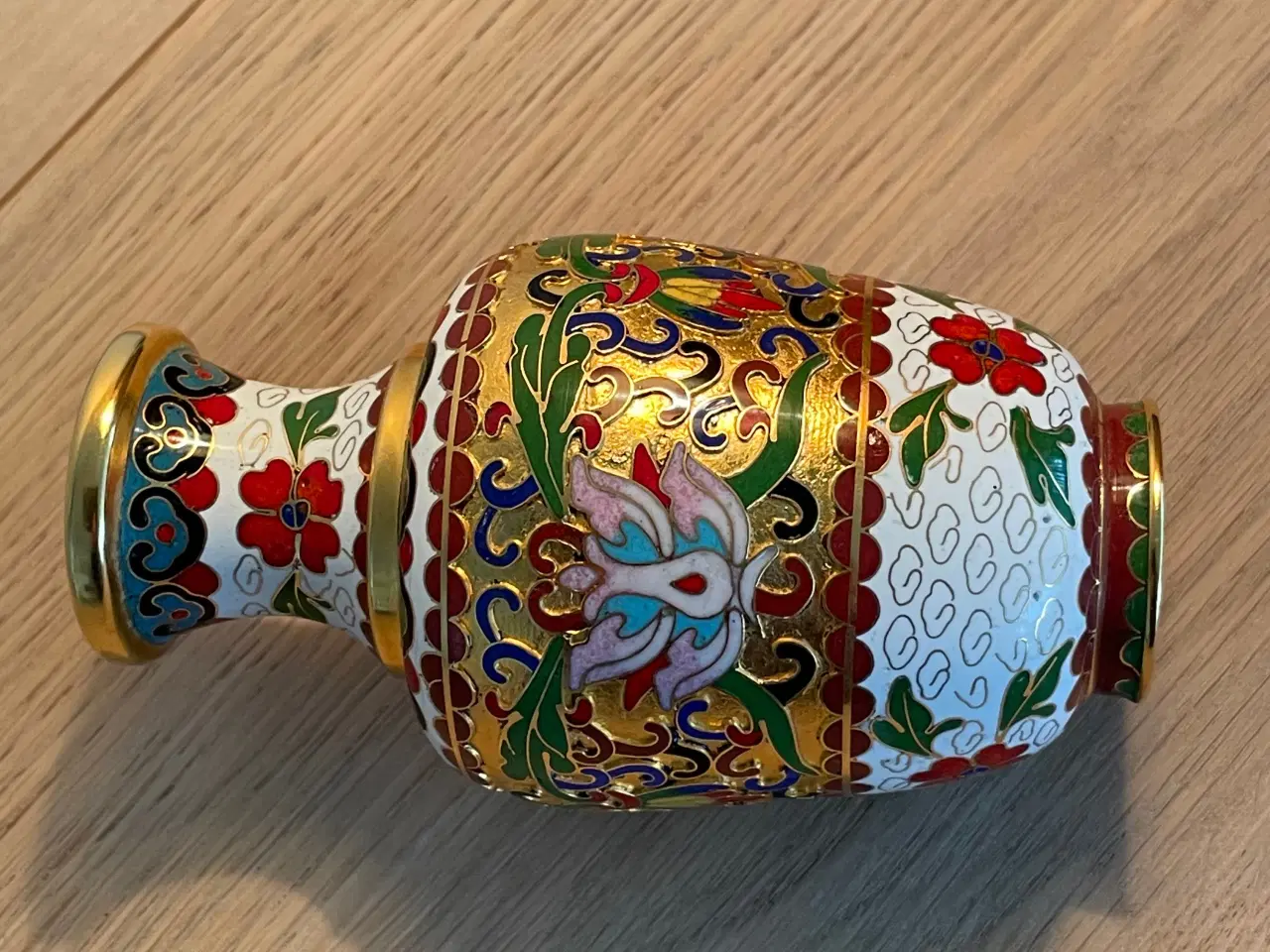 Billede 3 - CLOISONNE vase 12,5 cm i perfekt stand