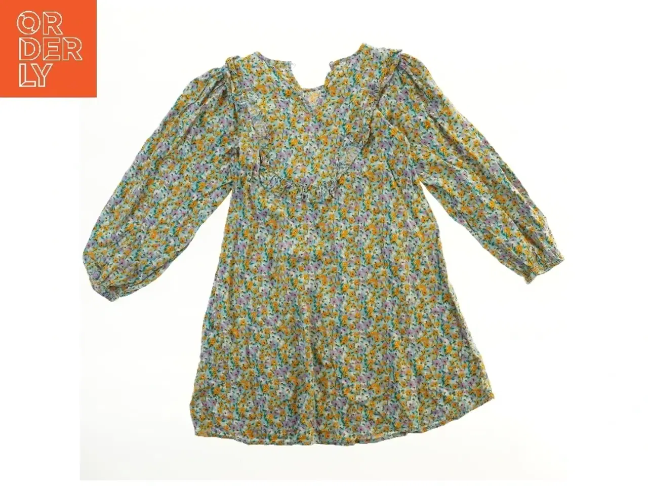 Billede 2 - Blomstret kjole med lange ærmer fra Next (str. 140)