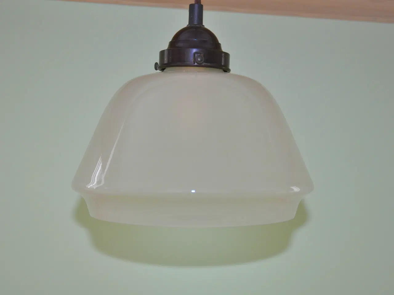 Billede 1 - Fin gammel glas lampe