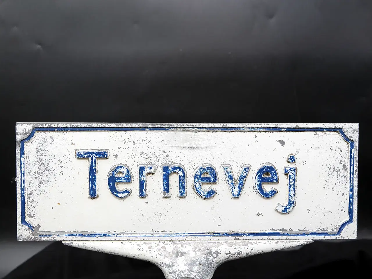 Billede 2 - Vintage dansk vejskilt “Ternevej” i aluminium