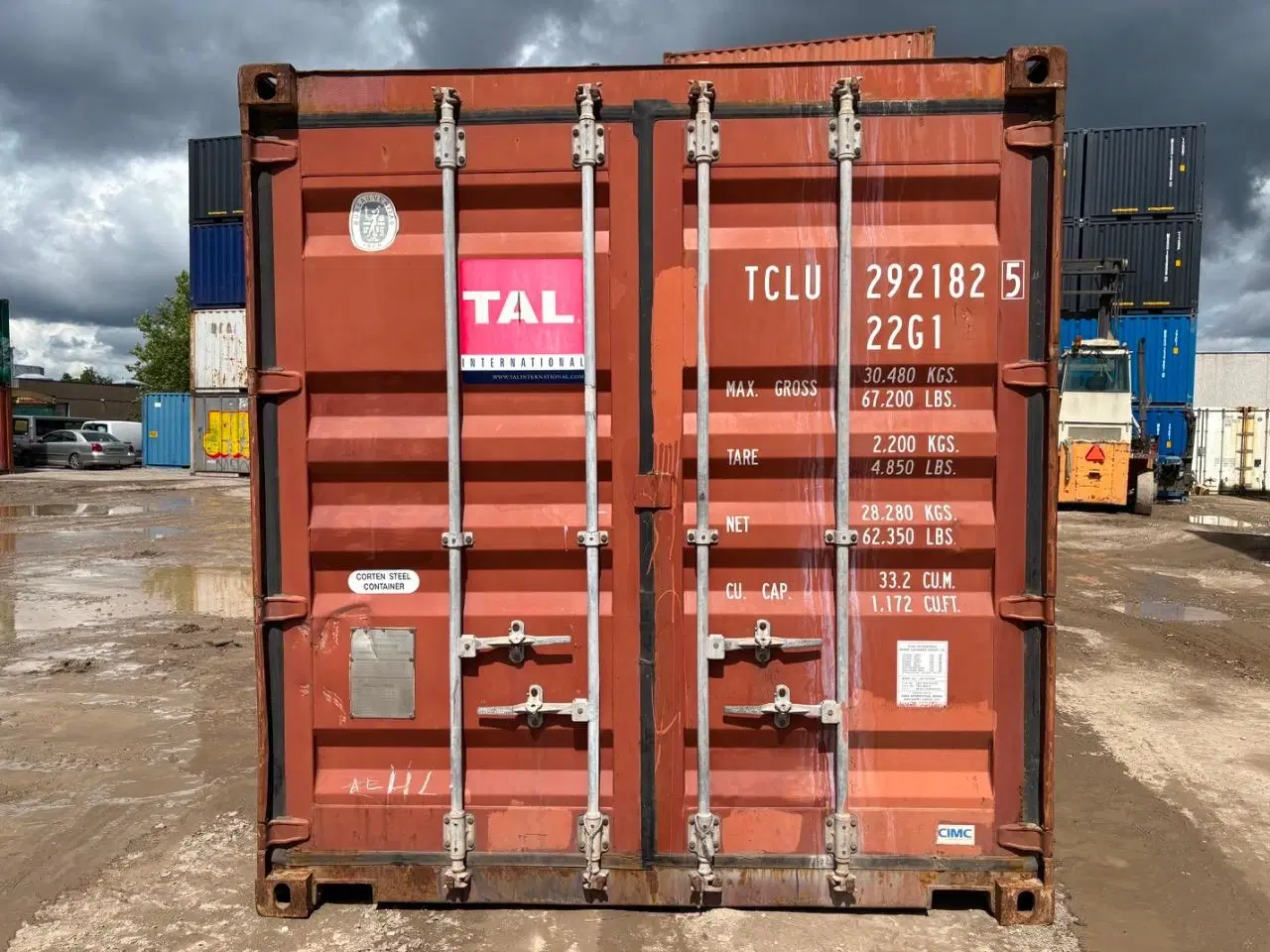 Billede 1 - 20 fods Container- ID: TCLU 292182-5 - Hvidovre