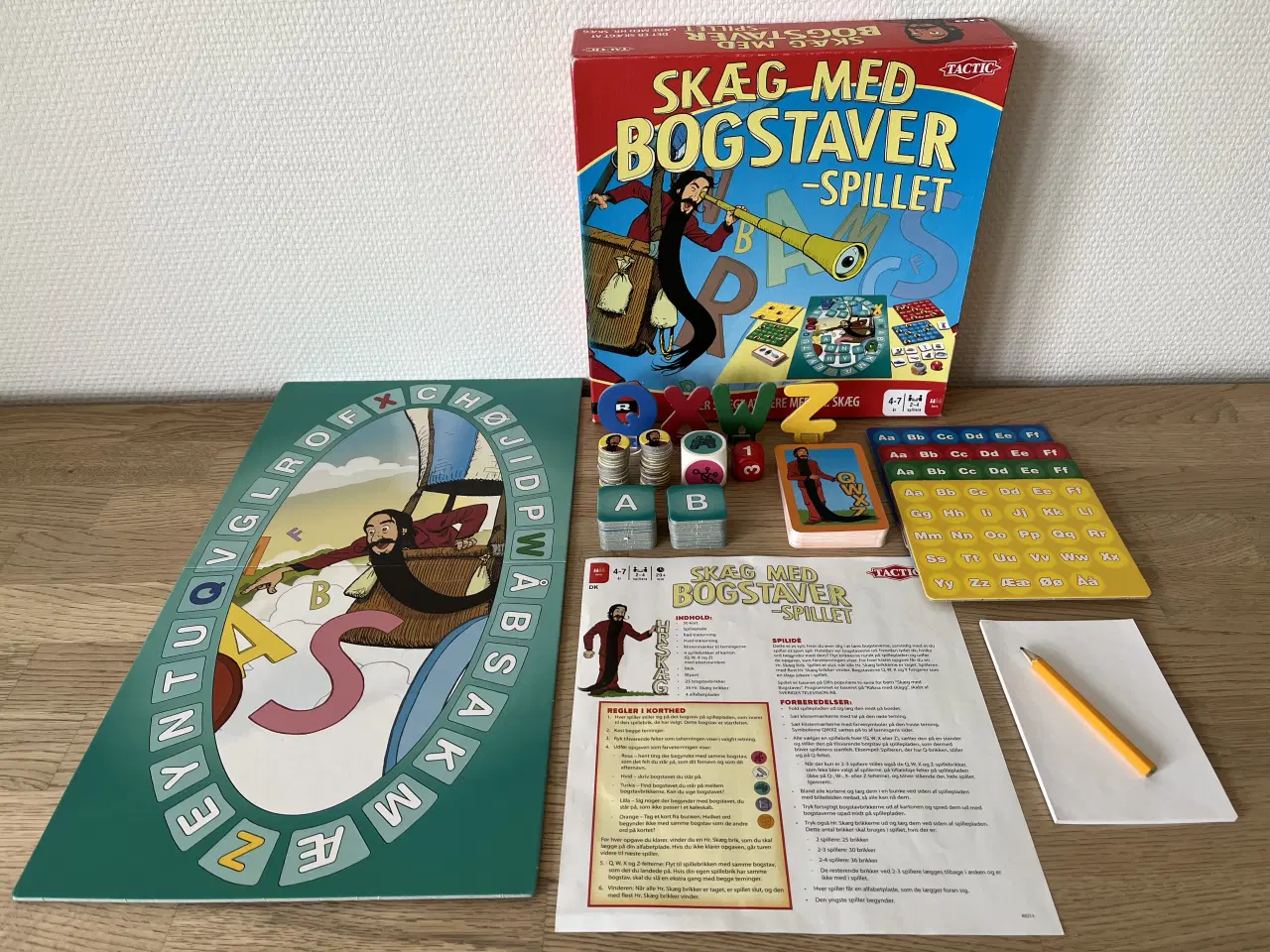 Billede 1 - KOMPLET SPIL: Skæg med bogstaver 