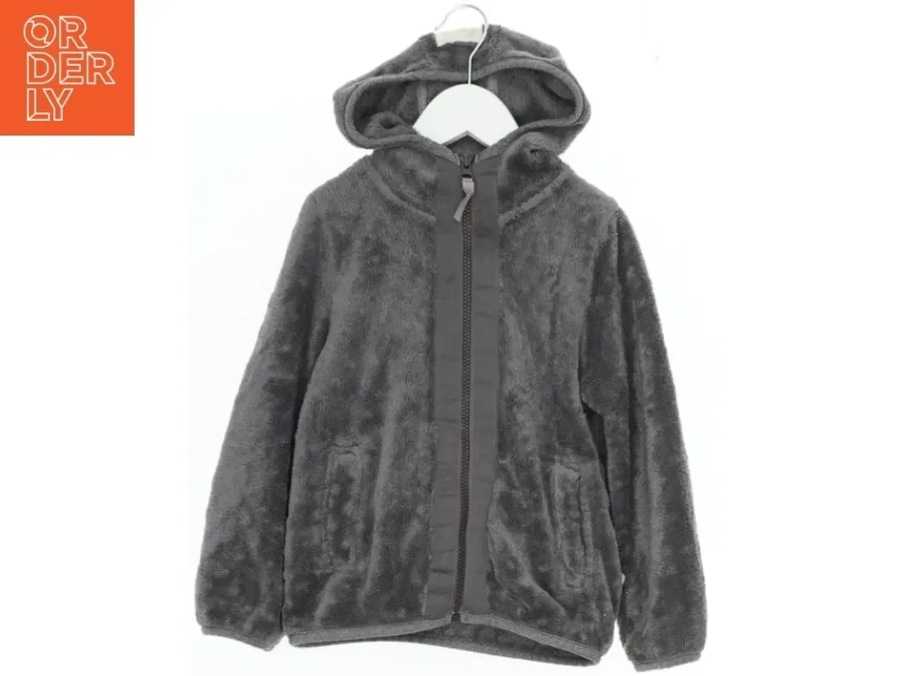 Billede 1 - Grå fleecejakke med hætte fra Pomp de Lux (str. 110)