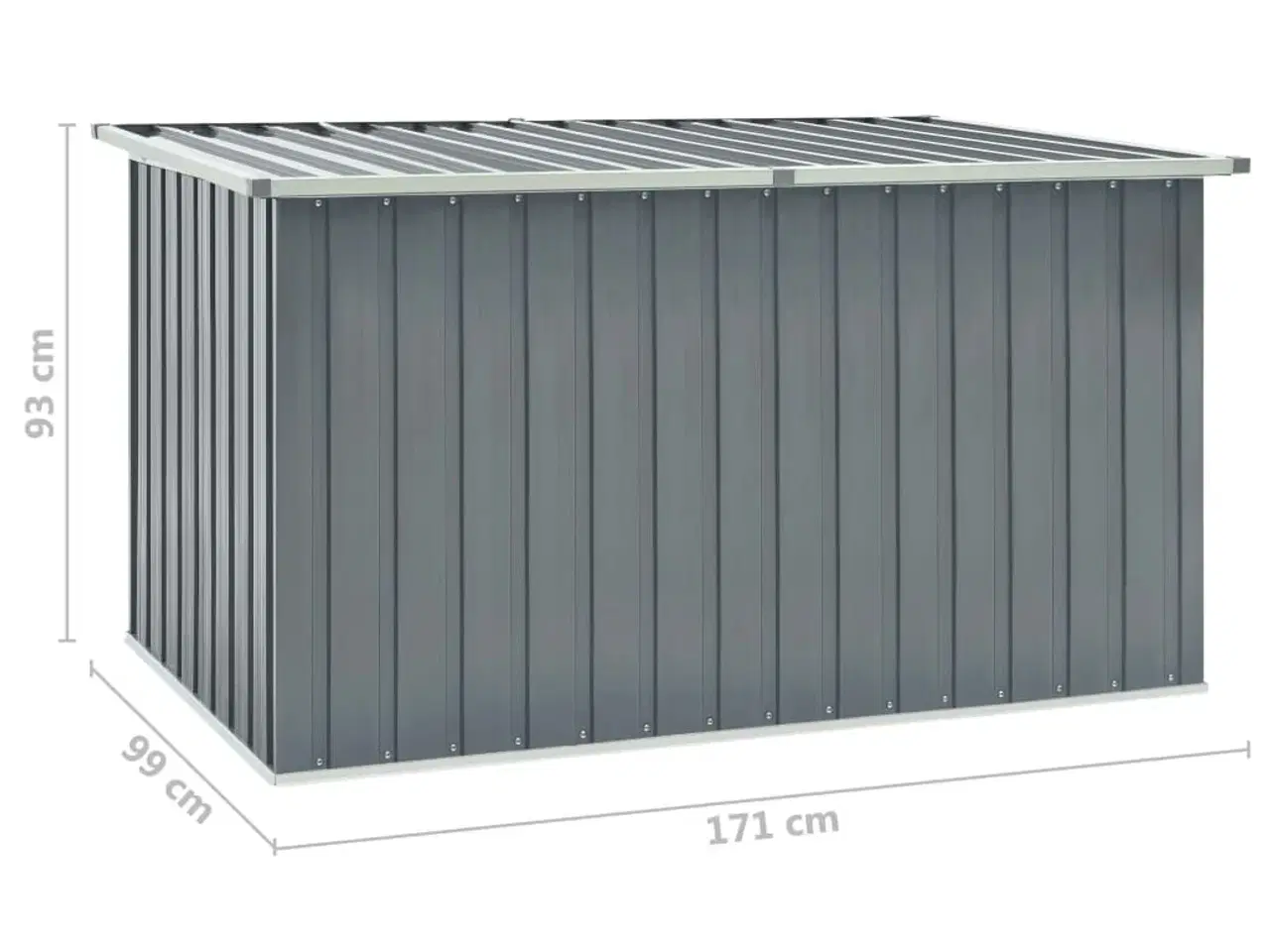 Billede 8 - Opbevaringskasse til haven 171x99x93 cm grå