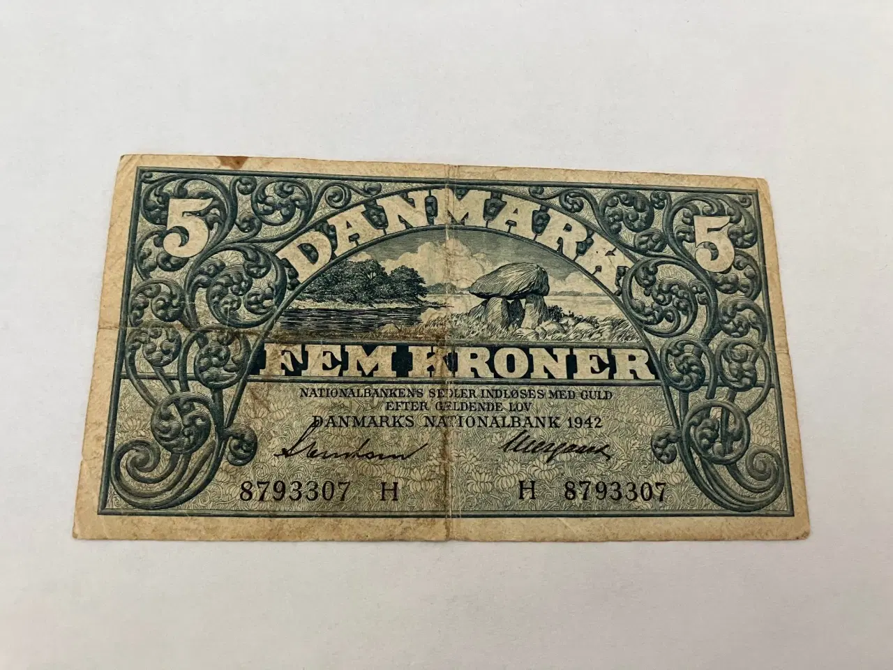 Billede 1 - 5 Kroner 1942 H - Slidt
