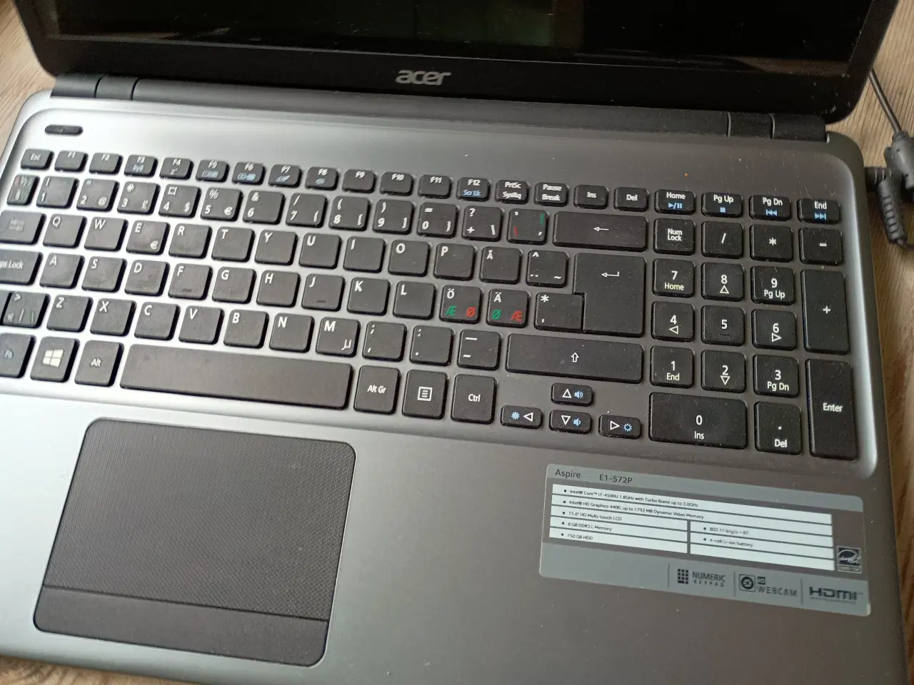 Billede 1 - Acer Aspire E1-572P