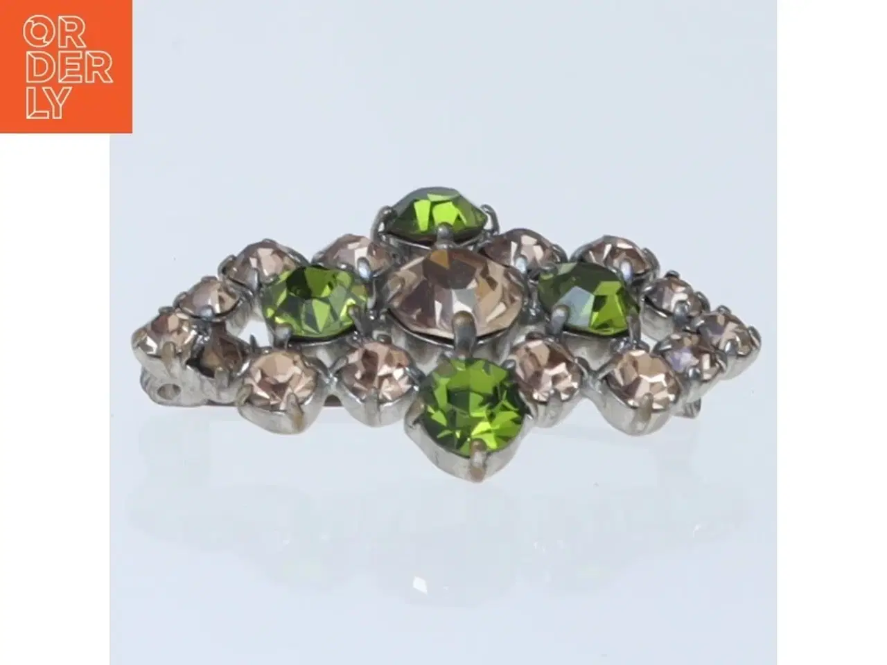 Billede 3 - Broche med farvede sten (str. 4 cm)
