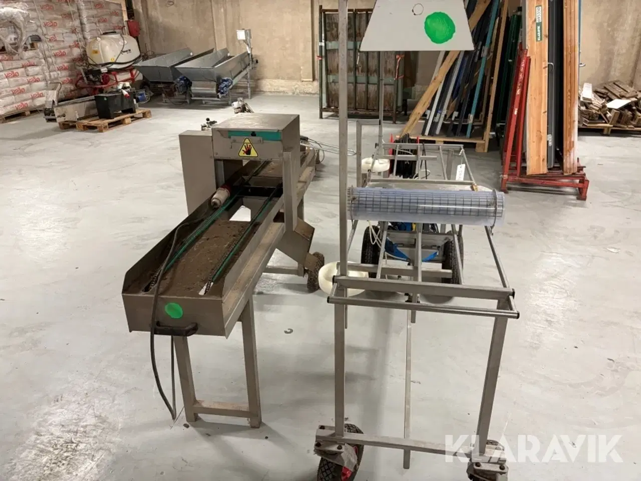 Billede 2 - Vaskemaskine, sorteringsvogn og håndteringsrør Kokkedals GP vask 3 maskiner