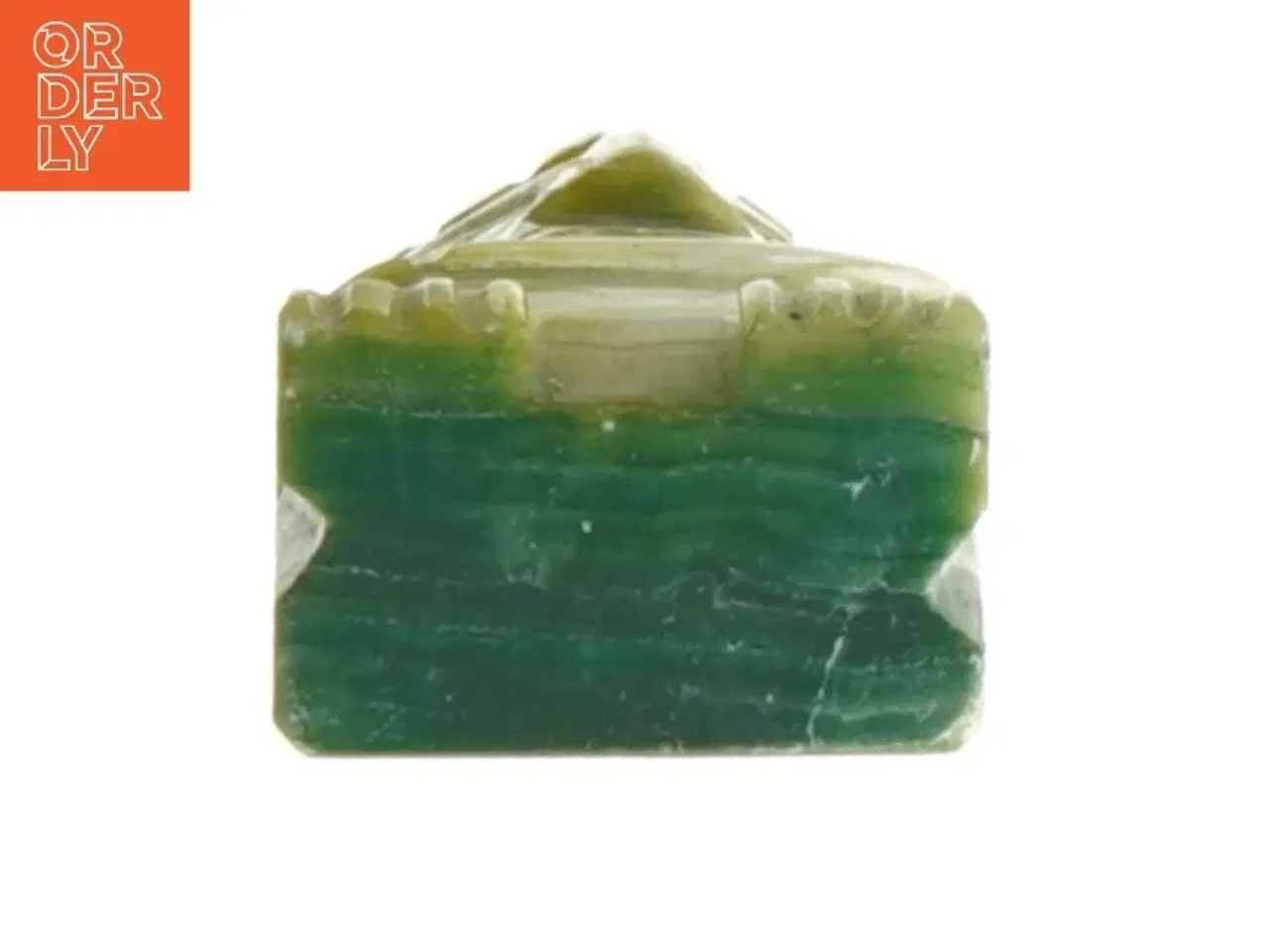 Billede 2 - Håndskåret Tiki figur i jade (str. 7x5 cm)