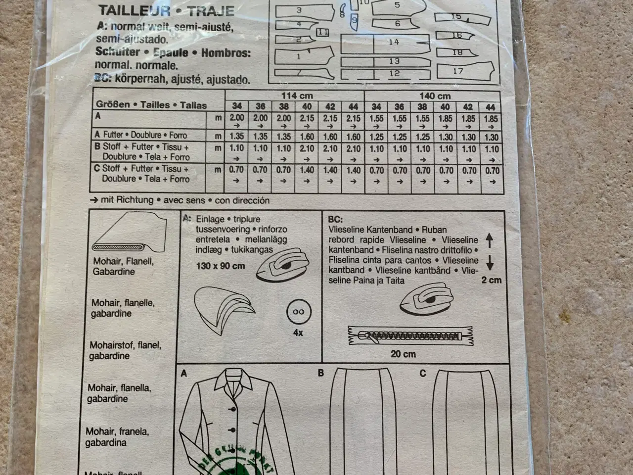 Billede 2 - Burda mønster 2551 str. 34-44 jakke & nederdel 