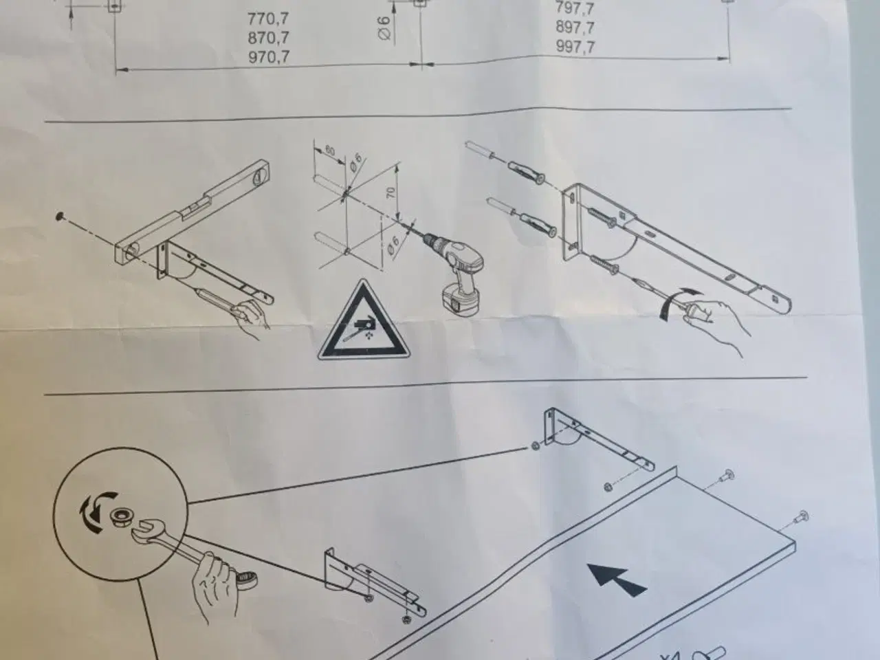 Billede 3 - Hylde i Rustfrit stål.  Hylde 