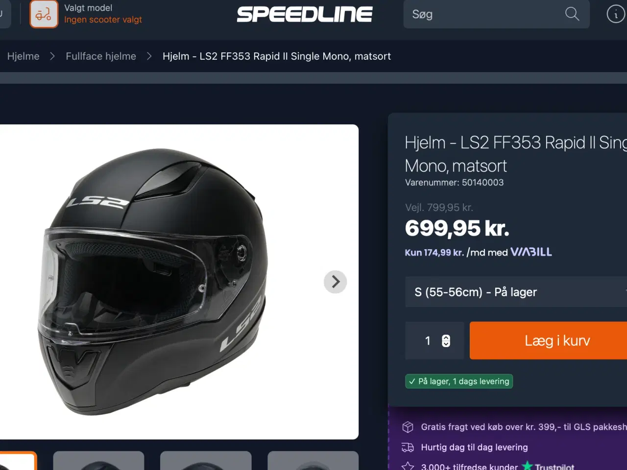 Billede 10 - NY ubrugt LS2 full-face motorcykelhjelm st "L"