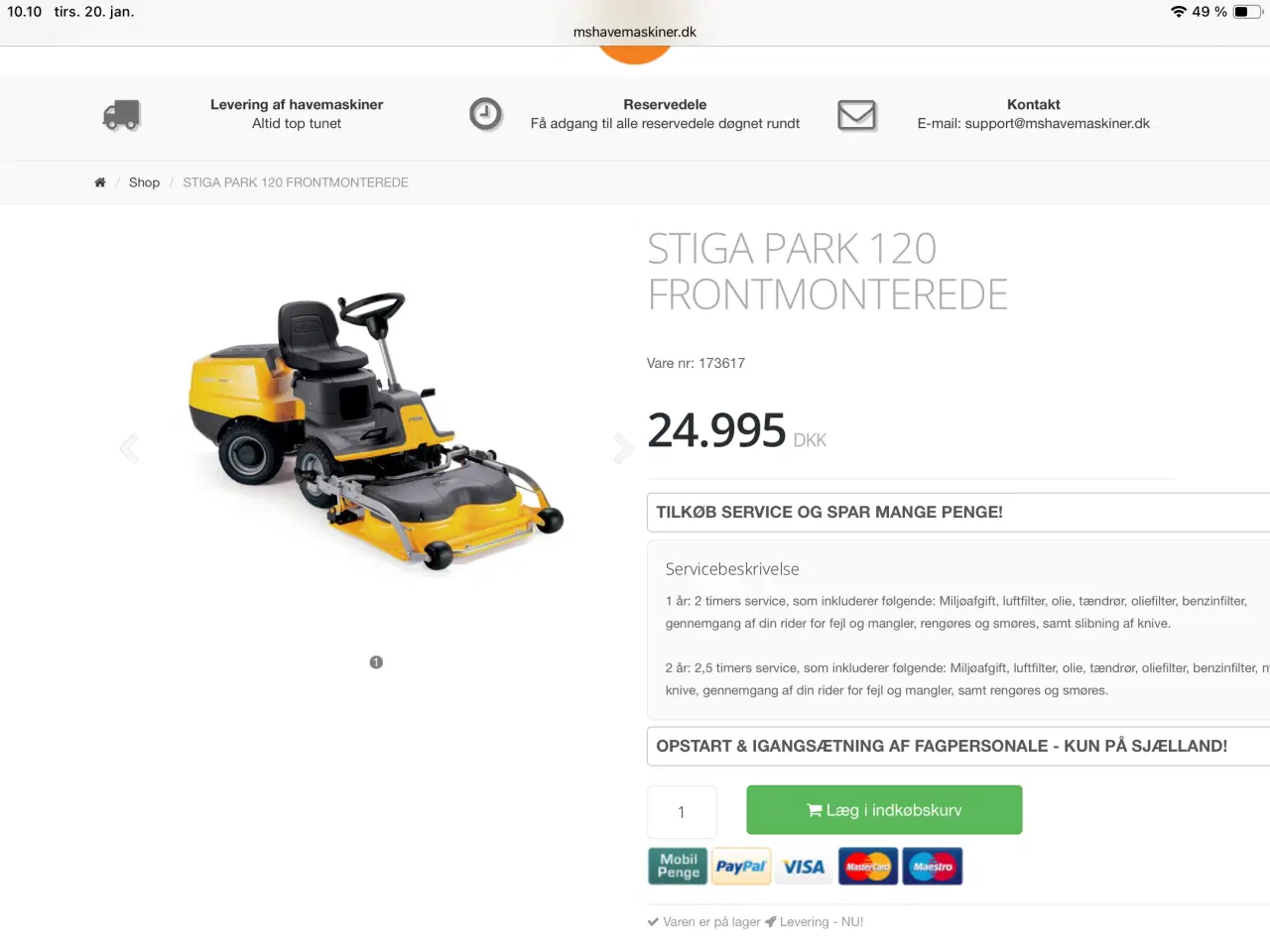 Billede 9 - Stiga park 120 med hydrostat
