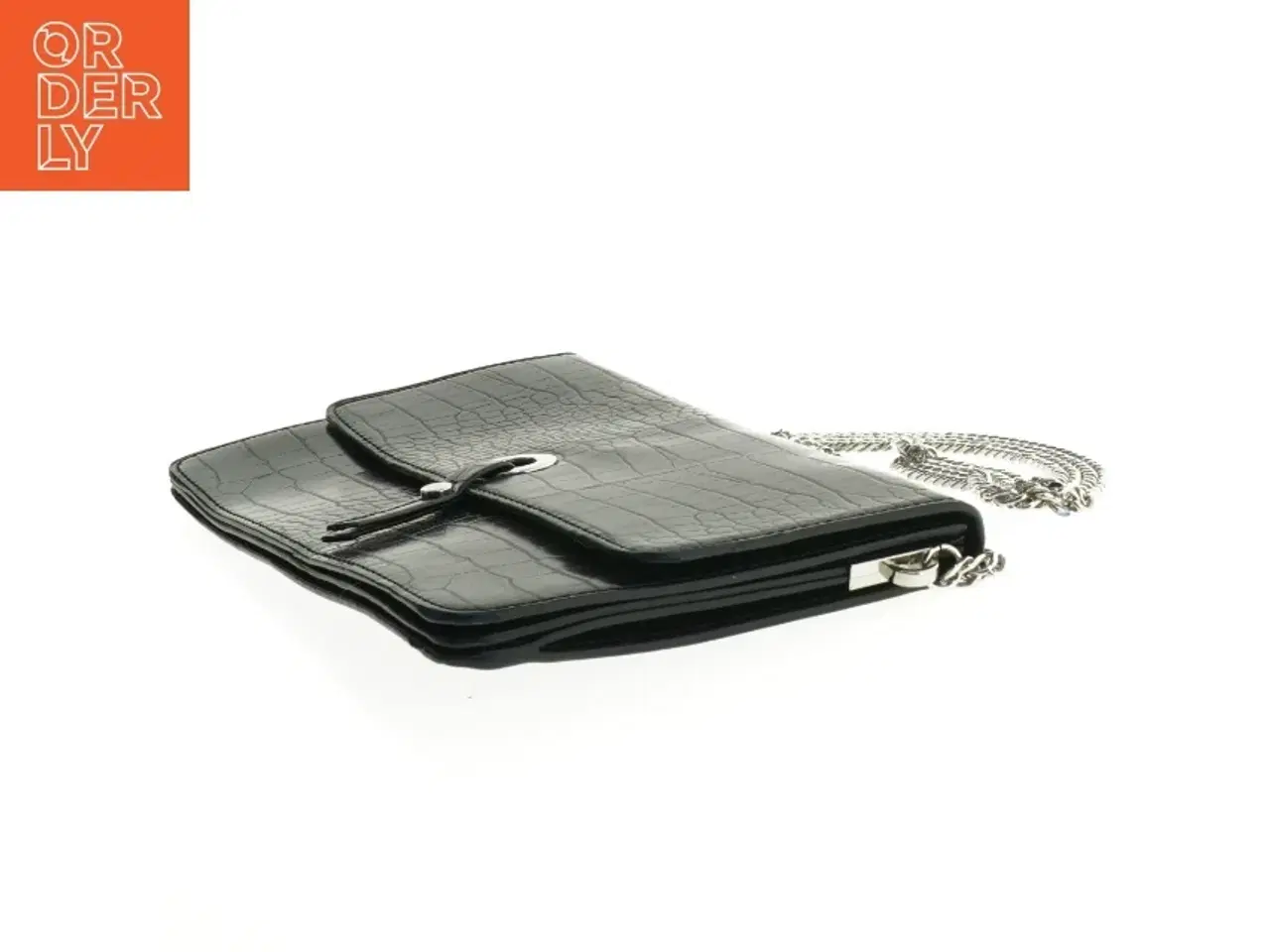 Billede 2 - Sort krokodillepræget skuldertaske fra Zara (str. 27 x 16 cm)