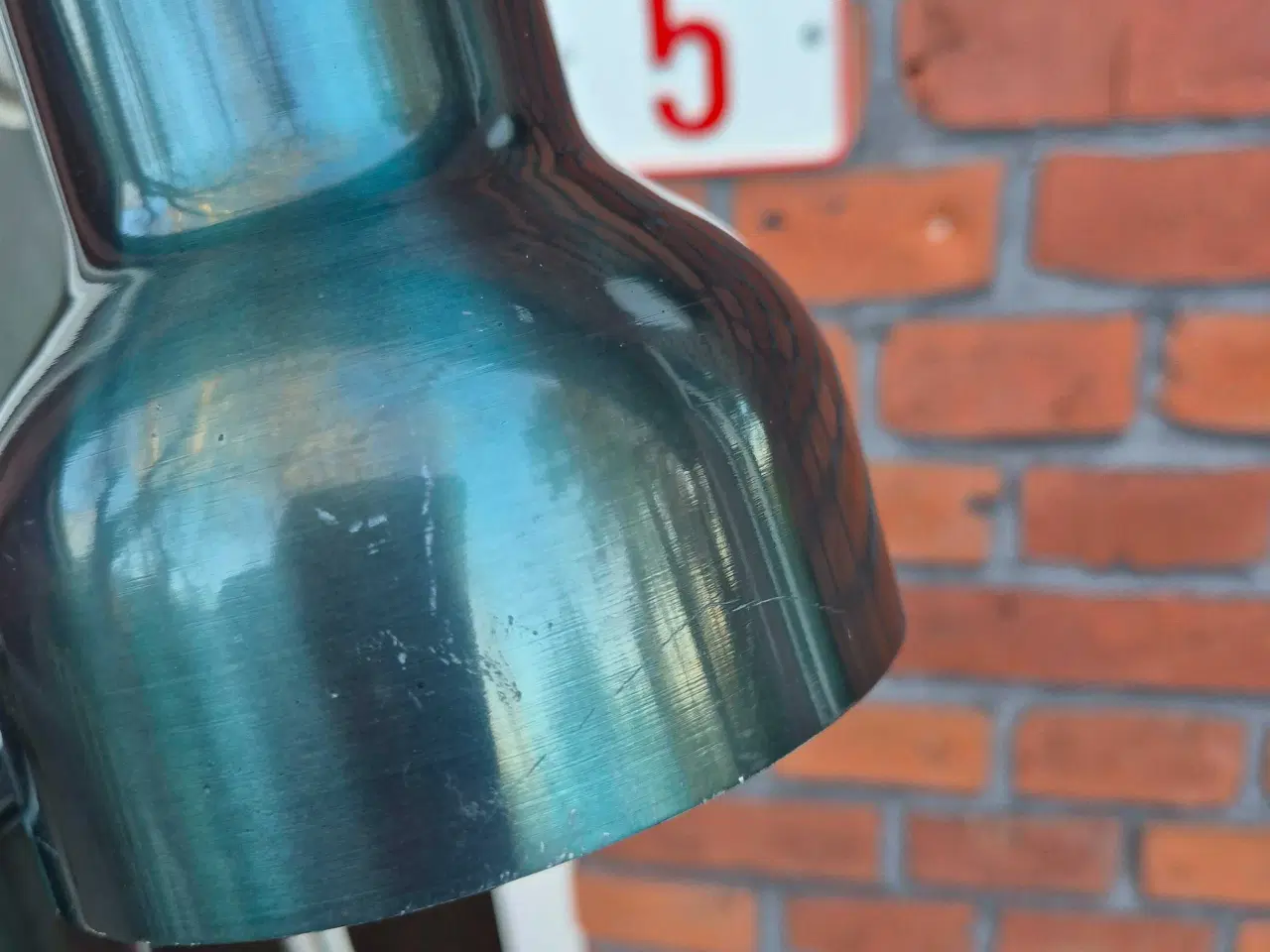 Billede 8 - Retro gulvlampe i sjælden gyldengrøn farve