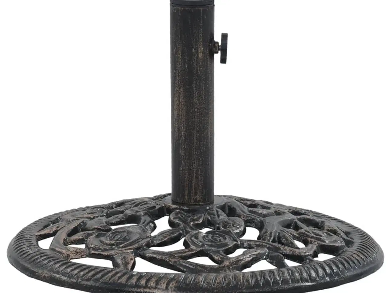 Billede 1 - Parasolfod 12 kg 48 cm støbejern bronzefarvet