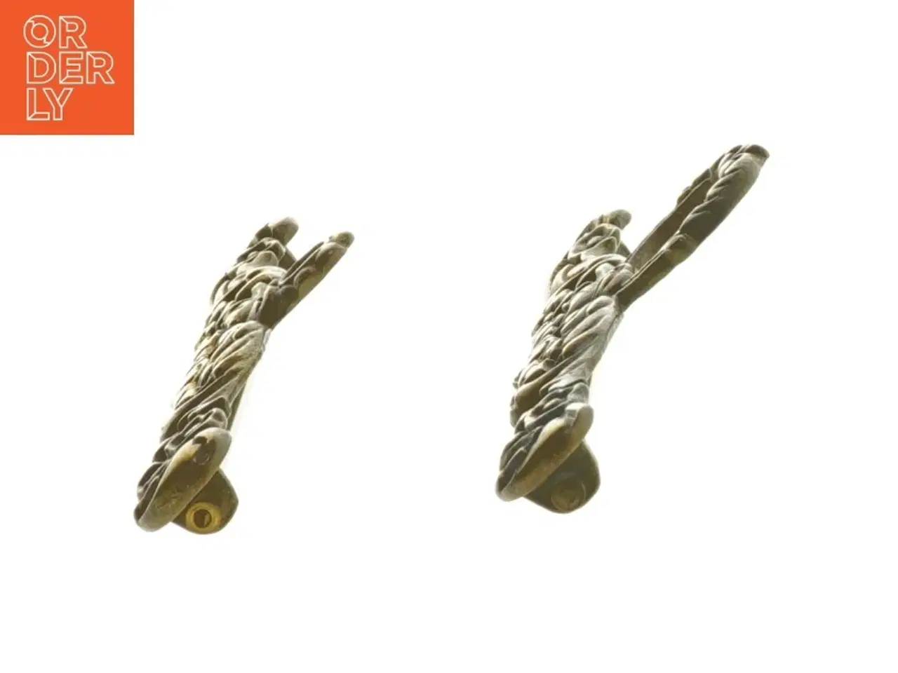 Billede 3 - Antik messing ophæng til klokkestræng(str. 18 cm)