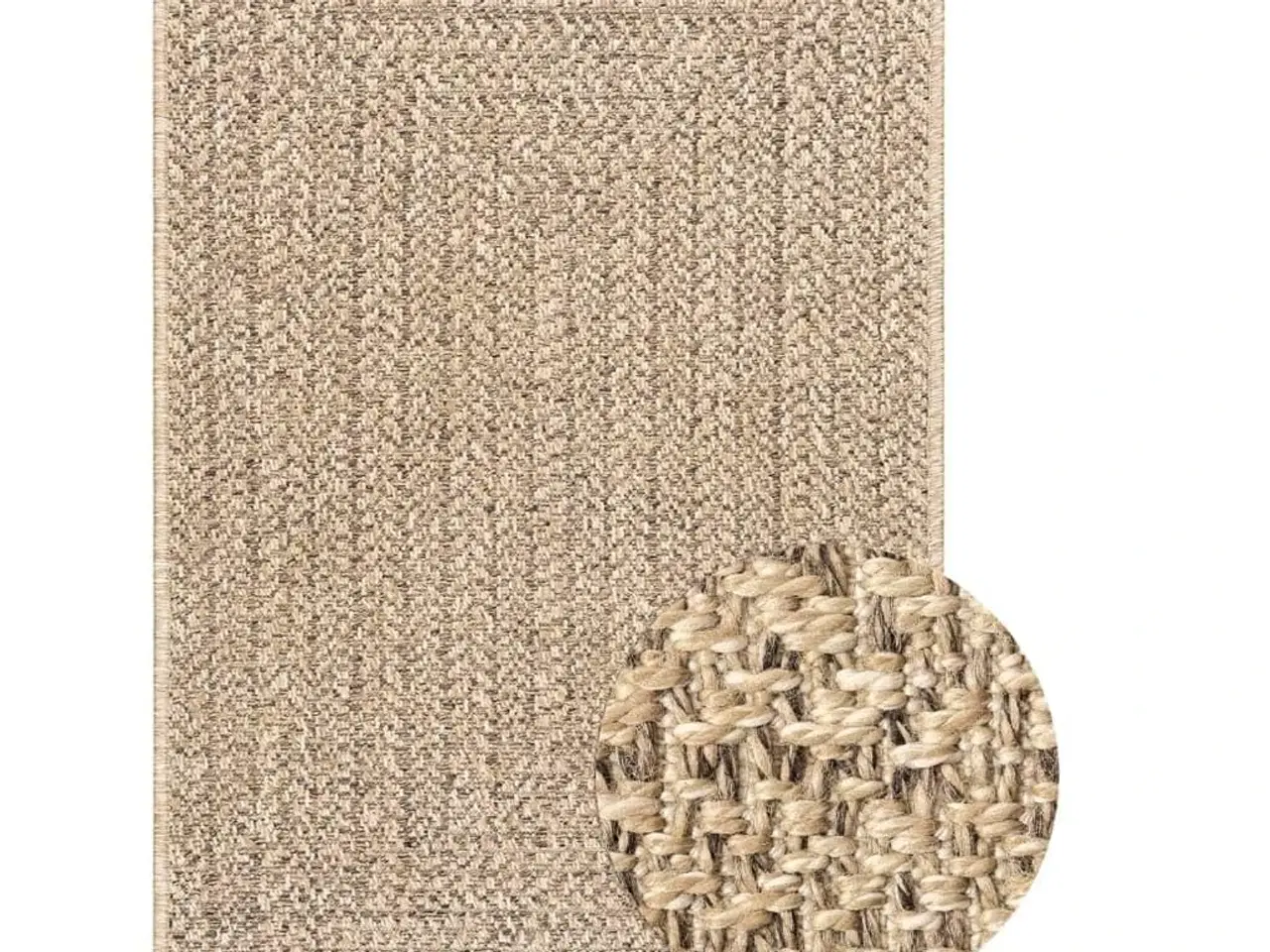 Billede 2 - Gulvtæppe ZIZUR 240x340 cm jute-look indendørs og udendørs