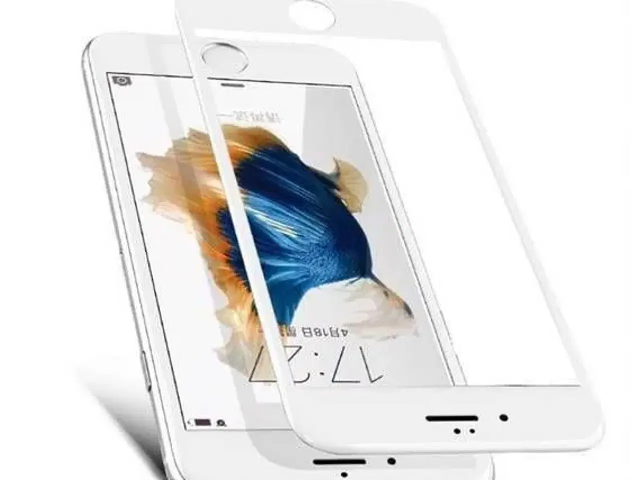 Billede 1 - Hvid 3D full size panserglas til iPhone 