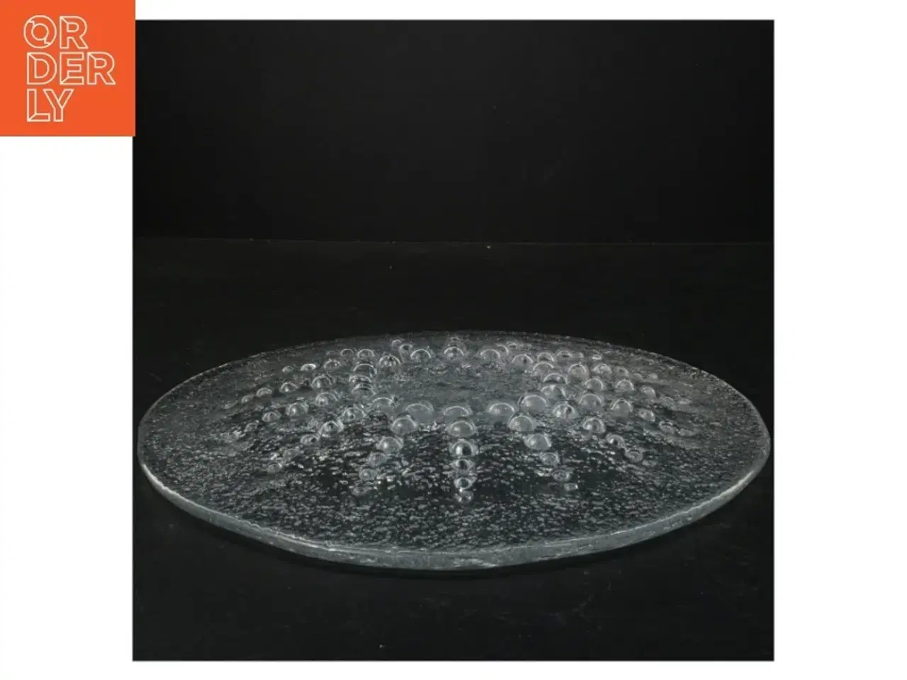 Billede 2 - Glasfad med bobledesign (str. 30 cm i diameter)