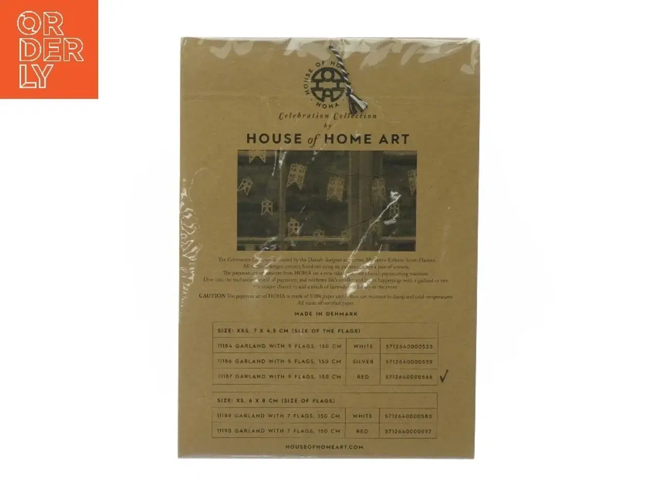 Billede 2 - Juleguirlande med flag (str. 180 cm)