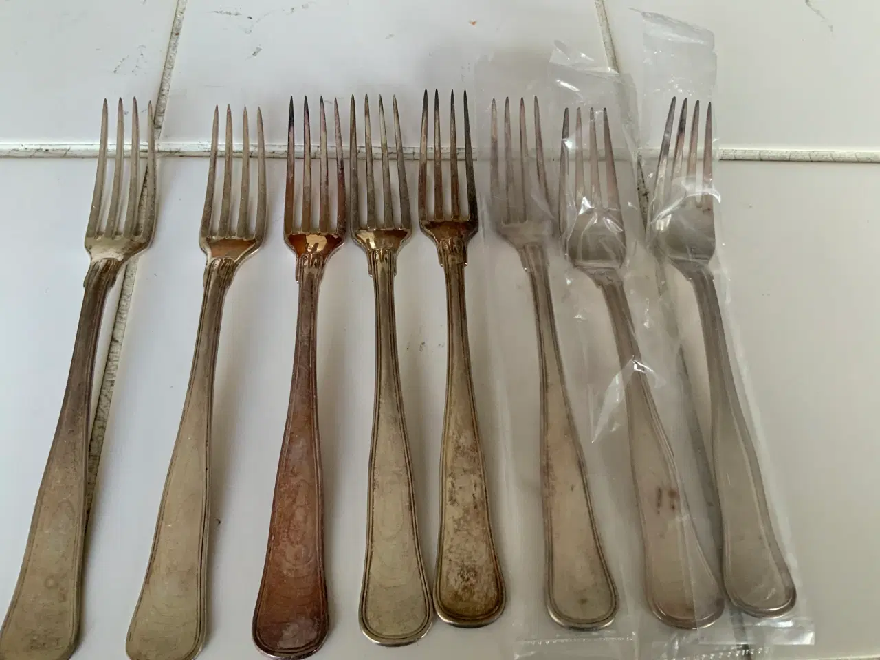Billede 1 - Dobbelt-riflet pletsølv, bestik fra Cohr pr. Stk.