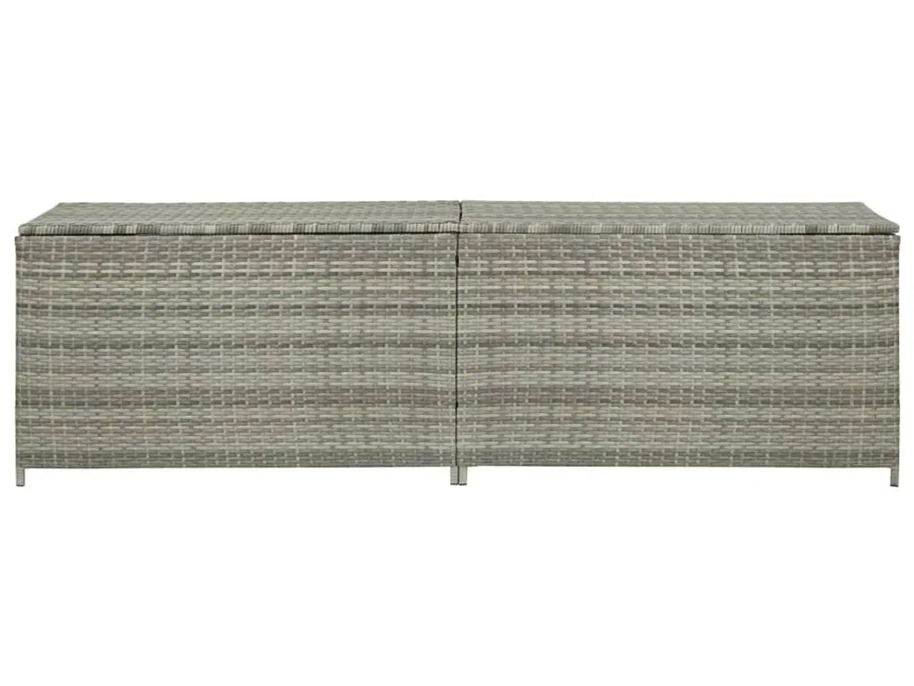 Billede 3 - Opbevaringskasse til haven 200x50x60 polyrattan grå