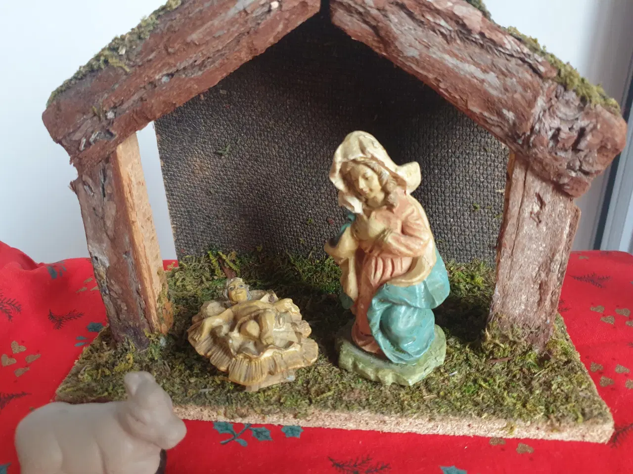Billede 4 - Stalden i Betlehem . Gammel Krybbescene