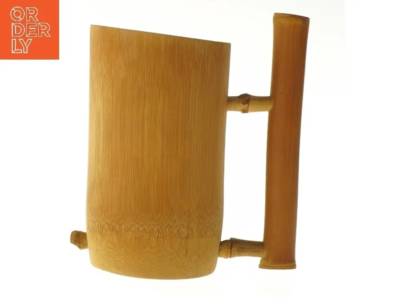 Billede 1 - Flot unik holder af træ, mange anvendelsmuligheder (str. Ø 10,5 cm længde 18 cm)