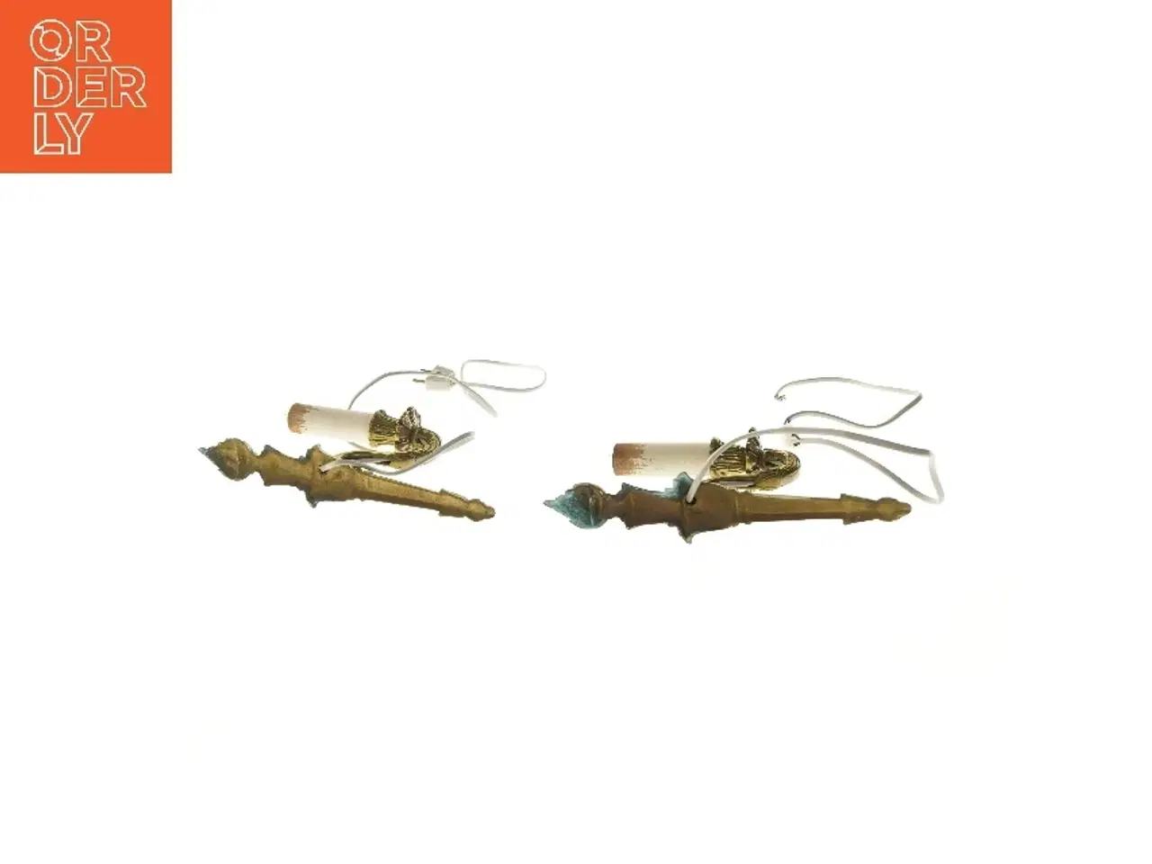 Billede 3 - Væglamper i messing (str. 33 cm)