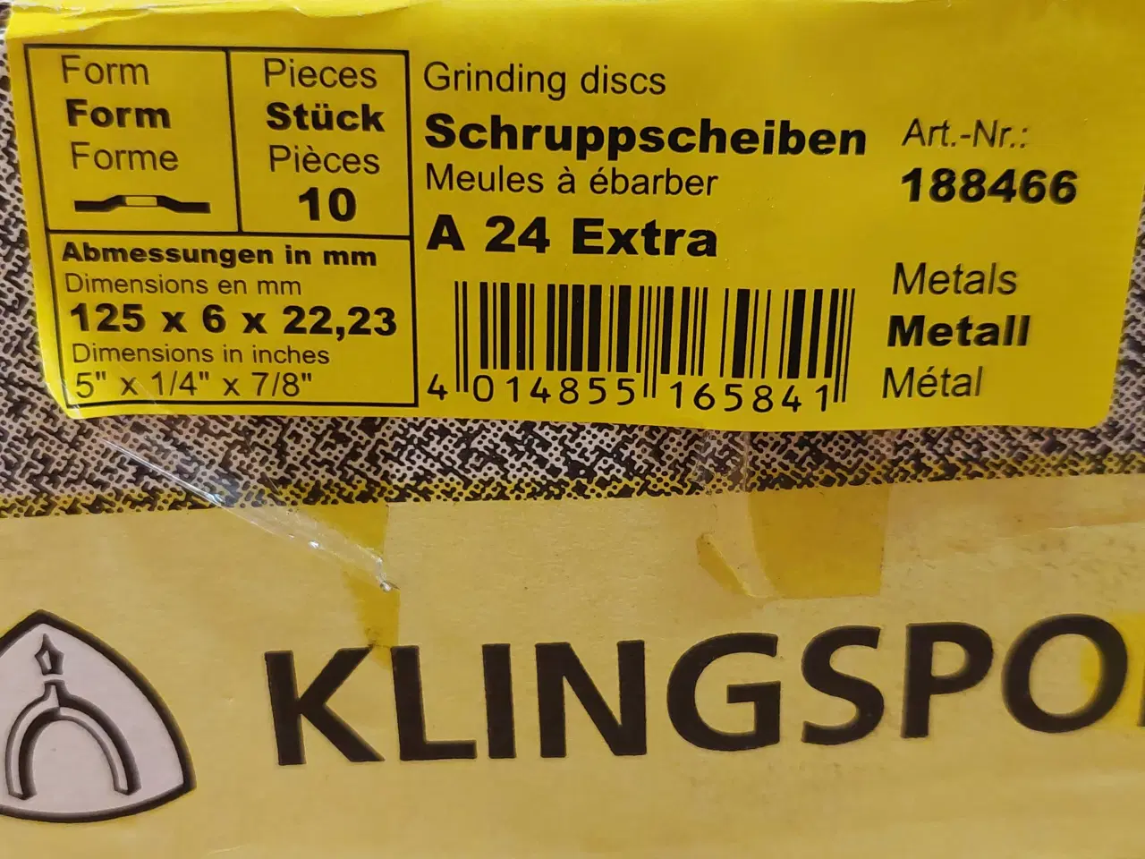 Billede 1 - Skrubskiver Metal Ø 125 mm til Vinkelsliber. 