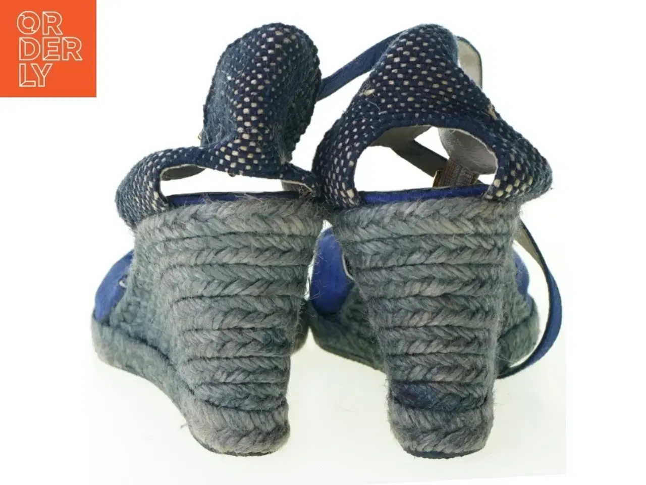 Billede 3 - Sko med kilehæl i flet (str. 38)