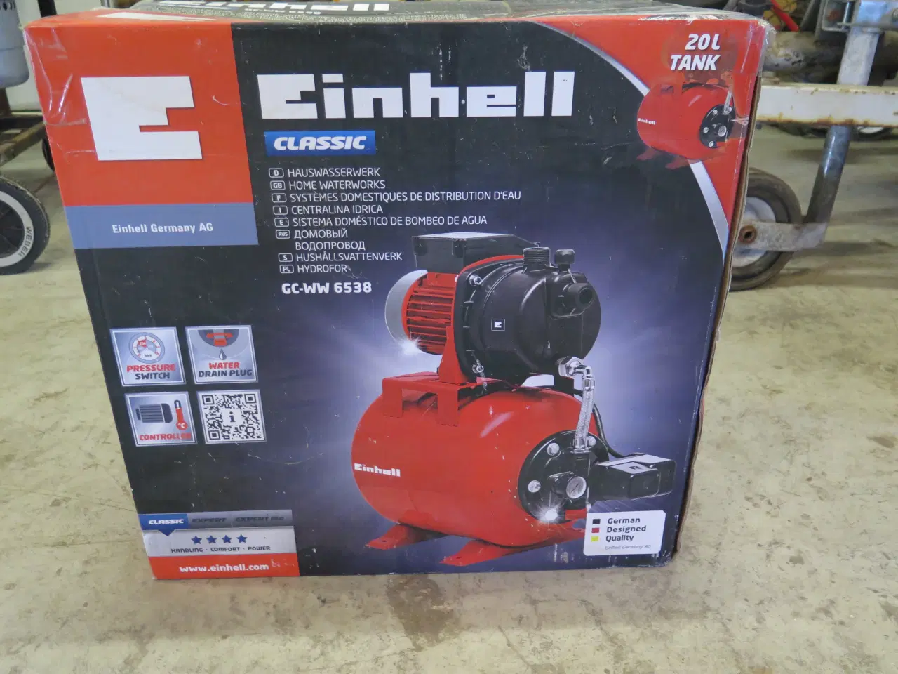 Billede 1 - Husvandværk Einhell med trykafbryder.