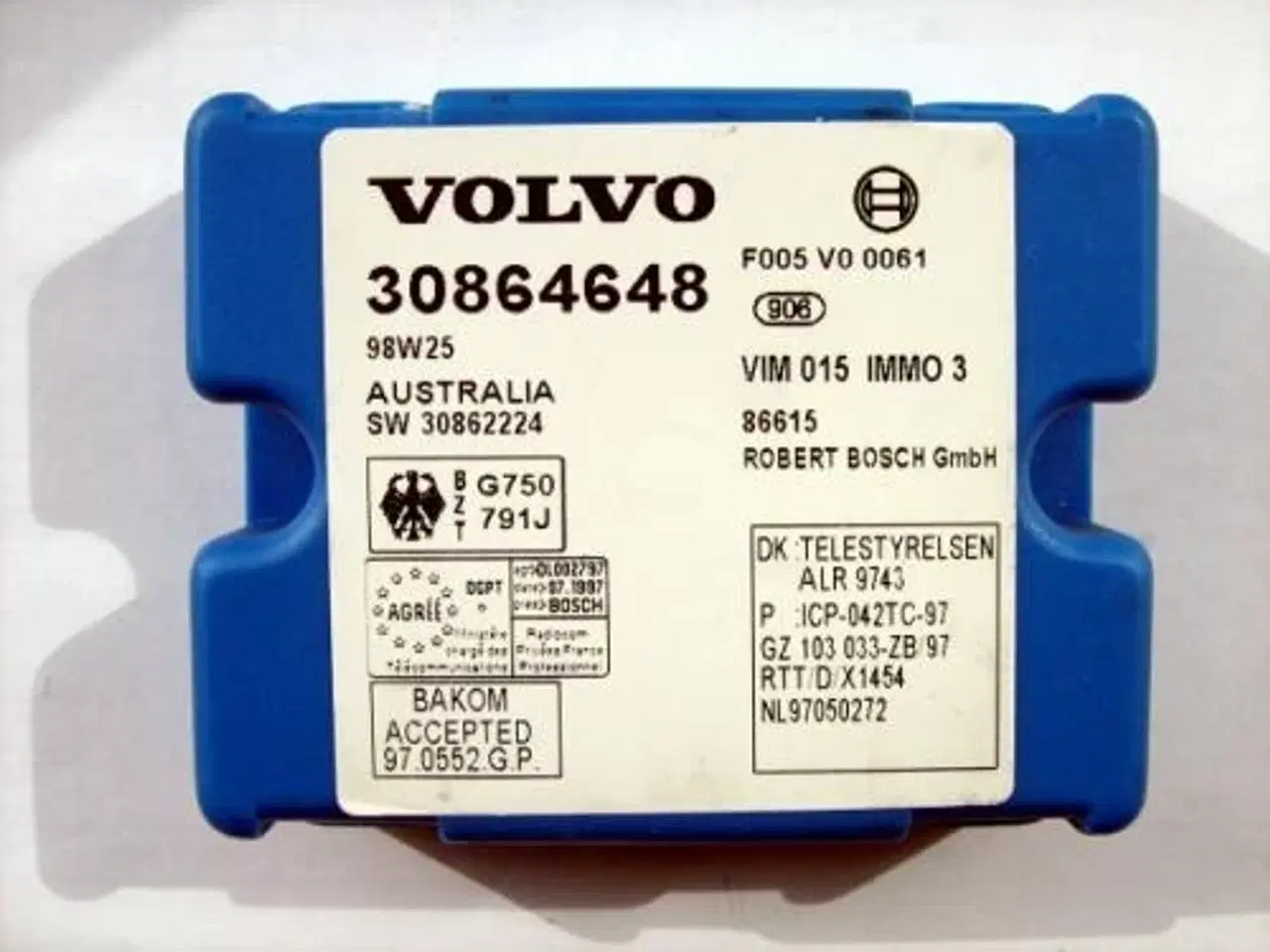 Billede 1 - TMPro Software modul 34 – Volvo IMMO3 immobox Bosch
