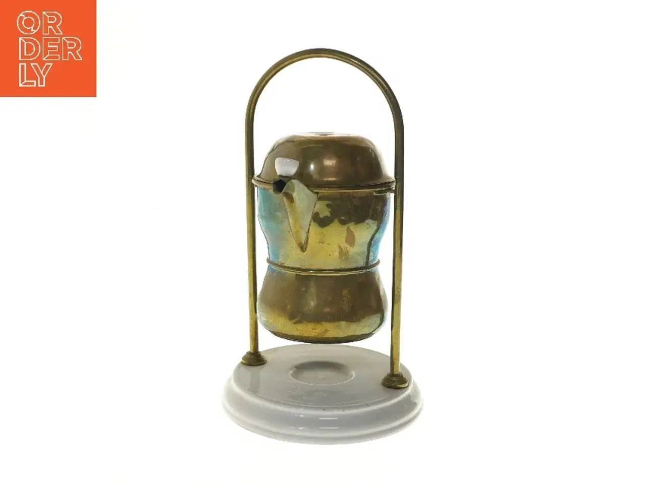 Billede 1 - Antik kaffekande med holder (str. 36 cm)