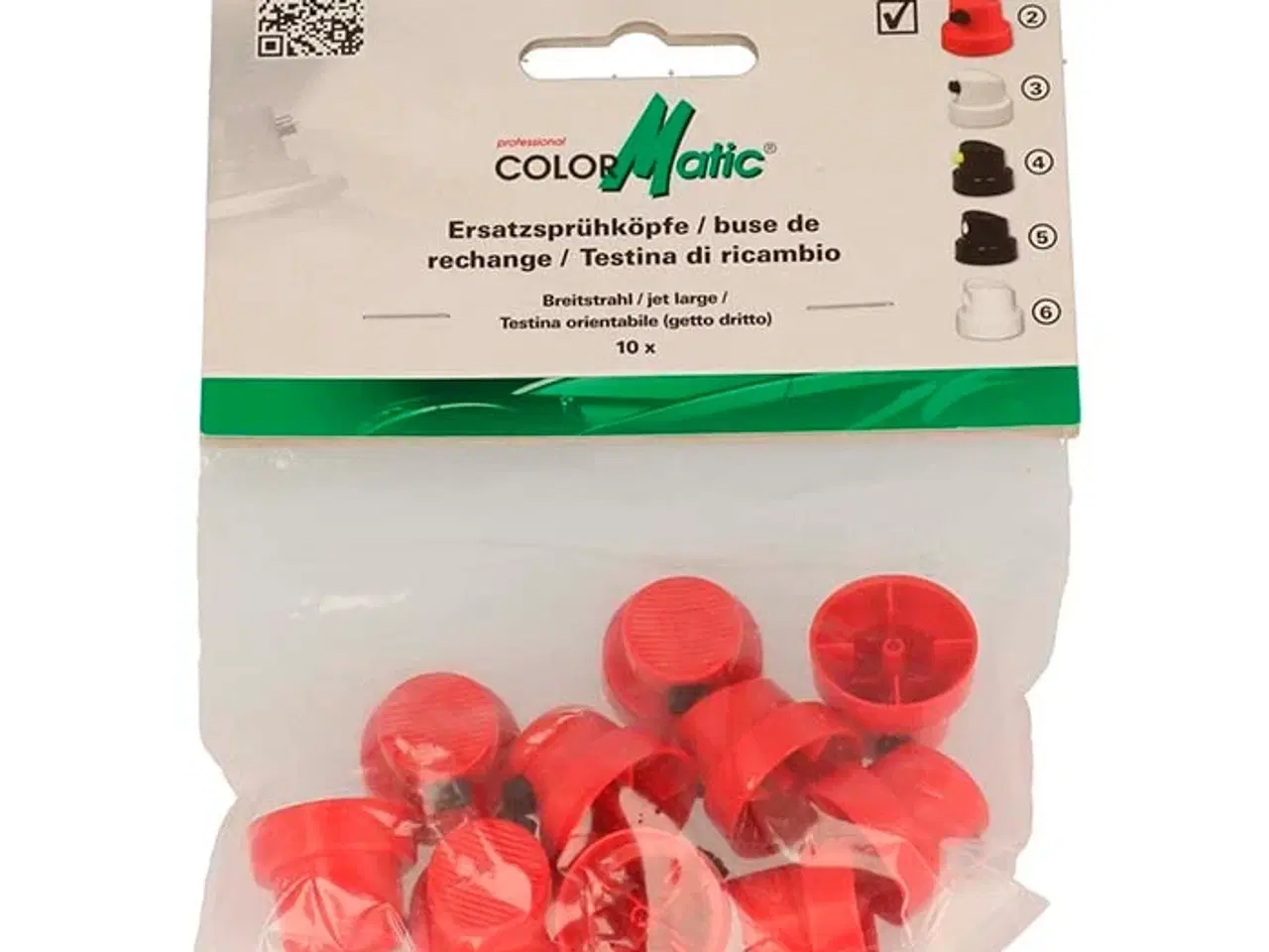 Billede 1 - ColorMatic Justerbar dyse, rød-sort (10 stk)