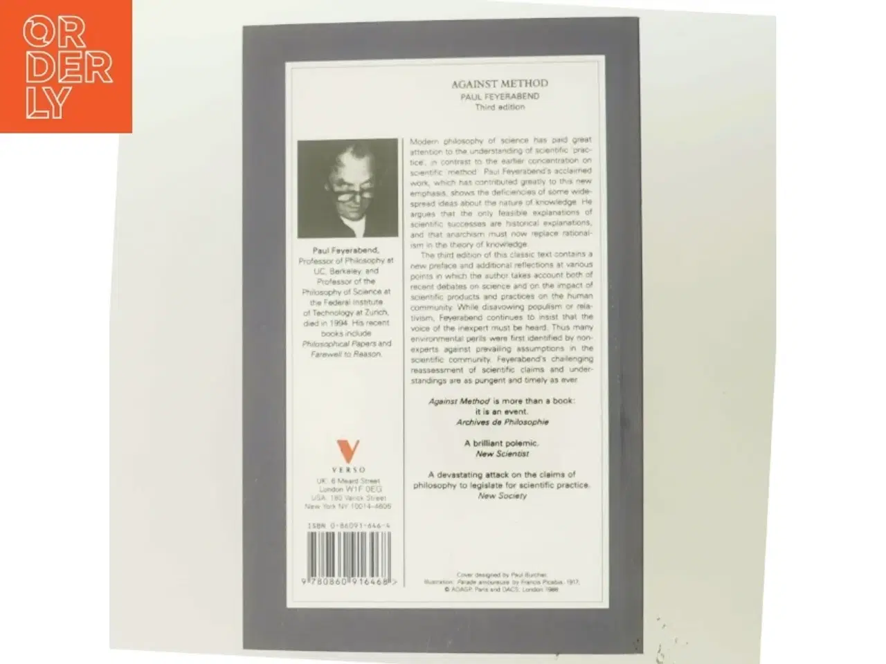 Billede 3 - Against method af P Feyerabend (Bog)