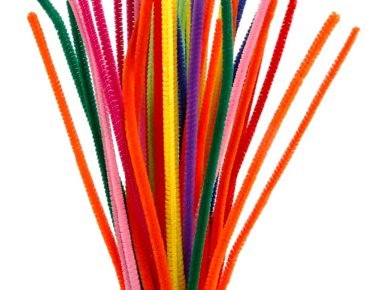 Billede 1 - Chenille Piberensere, 30 cm, 50 stk. Ass. Farver