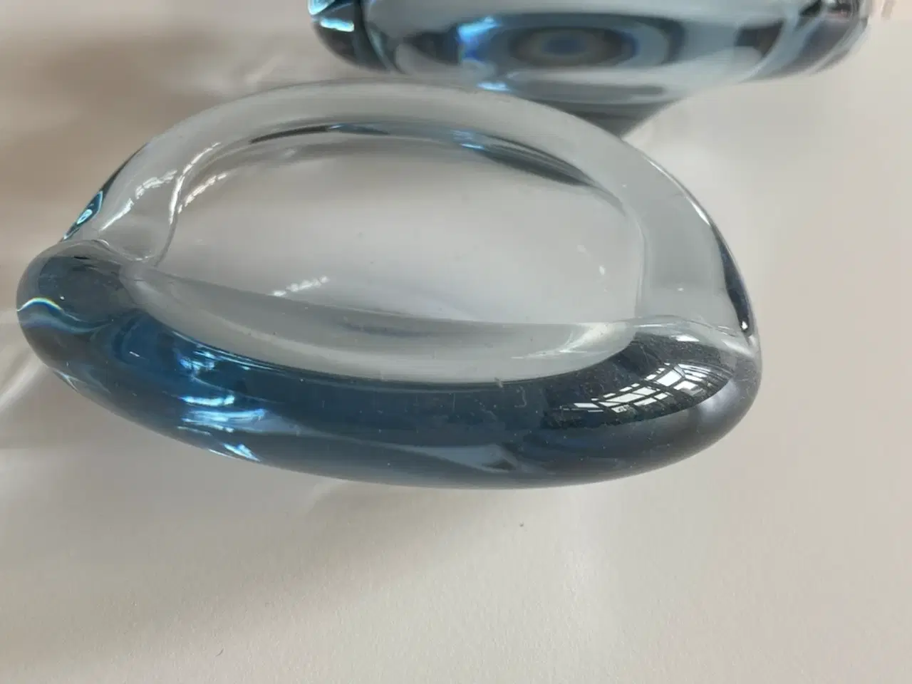 Billede 1 - 2 blå Holmegaard ‘s skåle (askebægre)