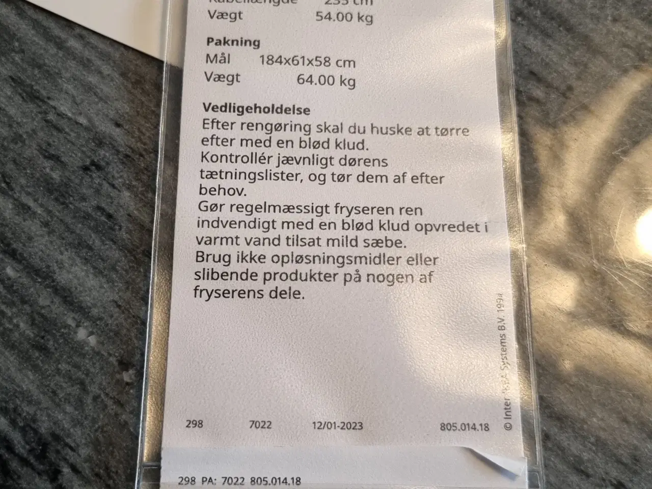 Billede 4 - Ikea Frysa 700 integreret fryseskab fryser skabsfr
