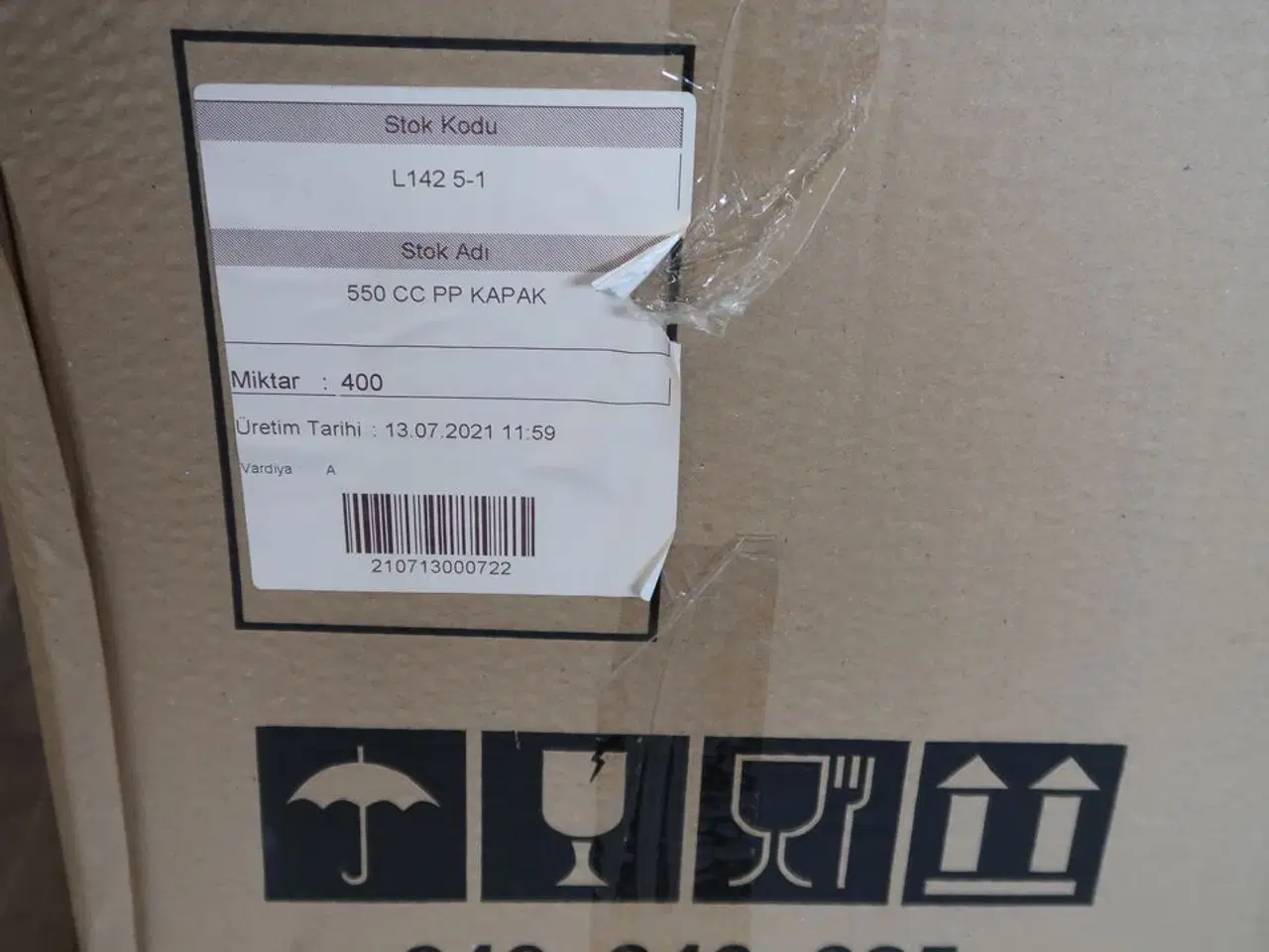 Billede 6 - 4 kasser (400 pr. stk.) Låg til  madbakker    DUNI  550 CC PP KAPAK