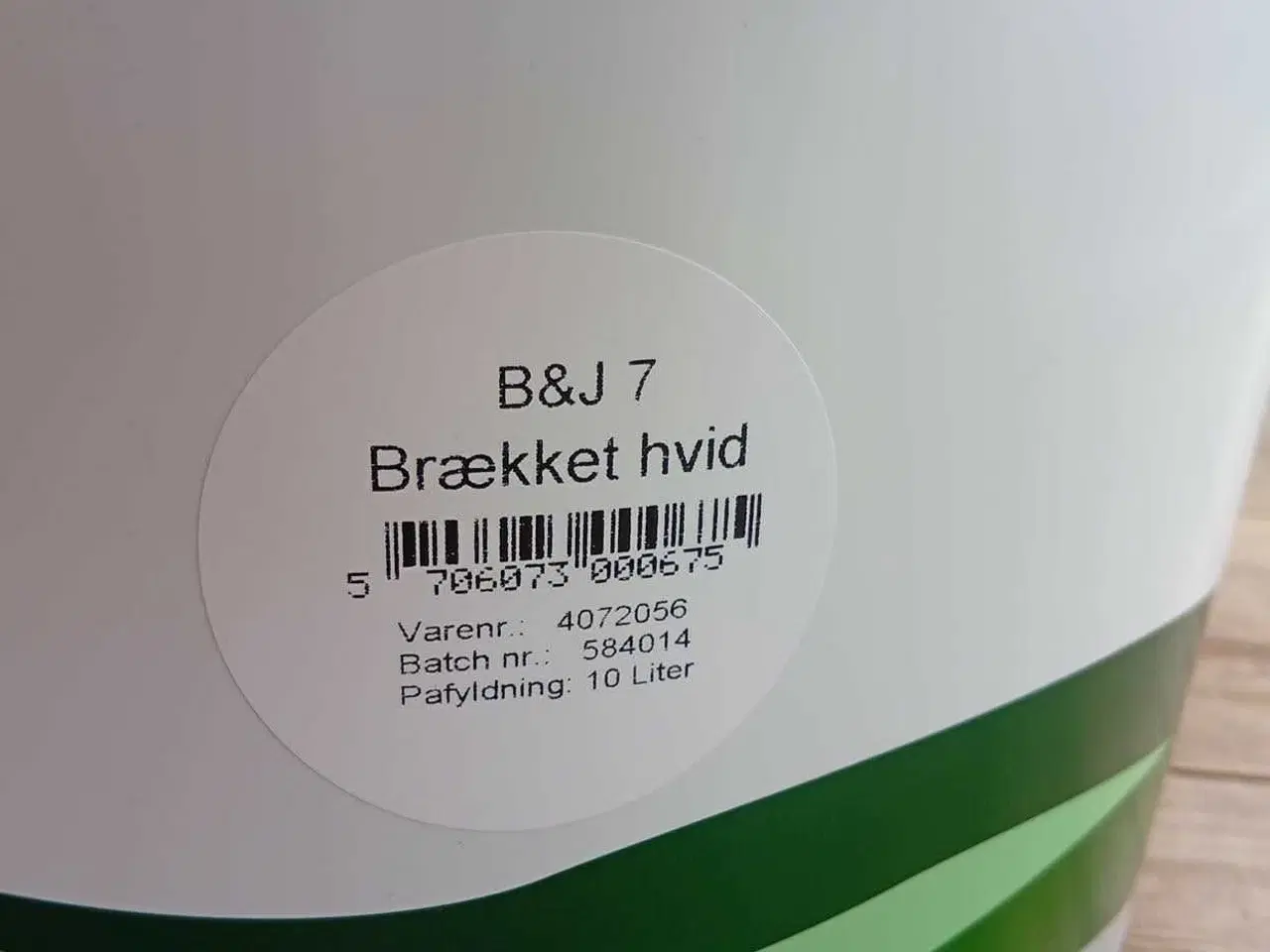 Billede 3 - Beck & Jørgensen B&J 7 Vægmaling – 10 liter ny