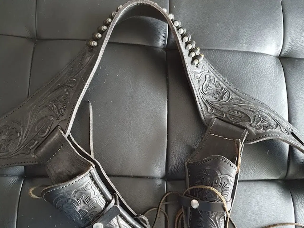 Billede 3 - Western pistolbælte - dobbelt hylstret 