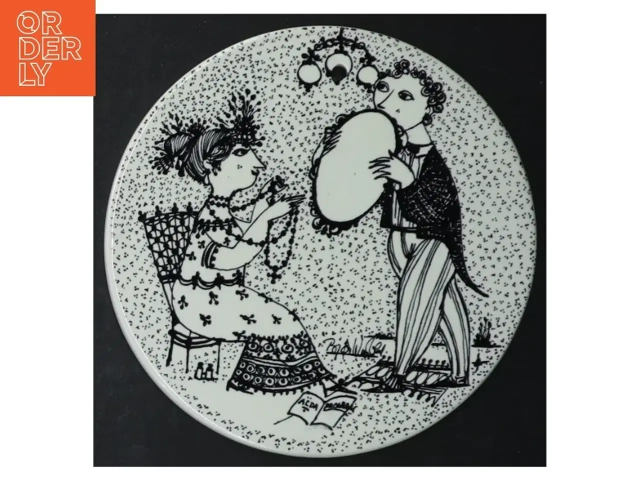 Billede 6 - Bjørn Wiinblad platter fra Nymlle (str. Ø 15. cm. 4 styk)