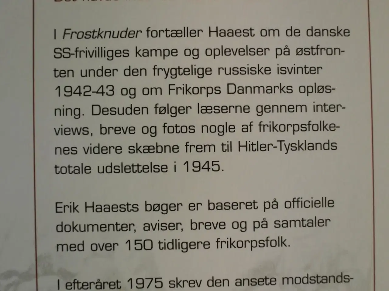 Billede 3 - frostknuder - frikorps danmark-folk fortæller 2, a