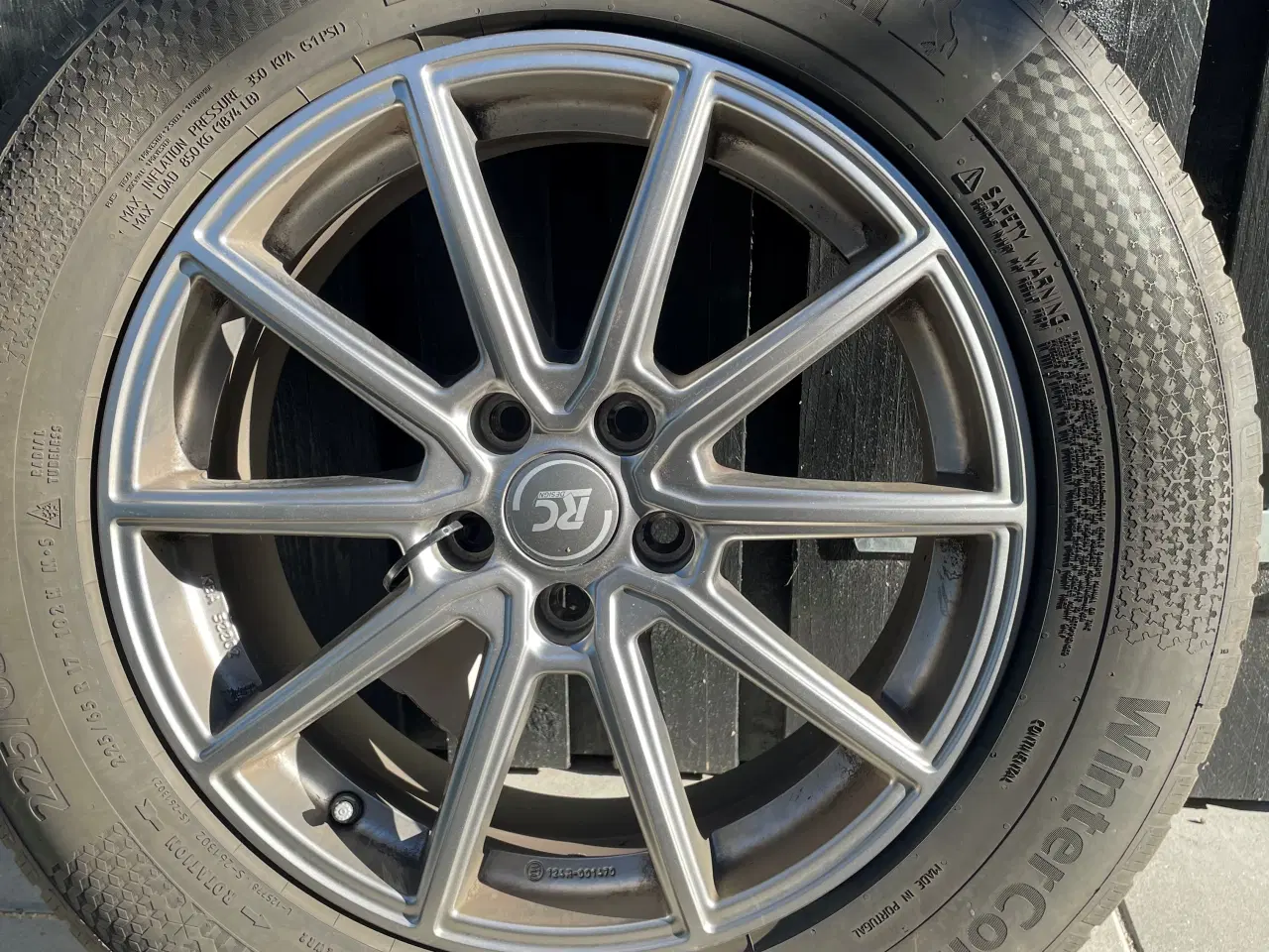 Billede 1 - 4. 17" alufælge til Ford Kuga m. slidte vinterdæk