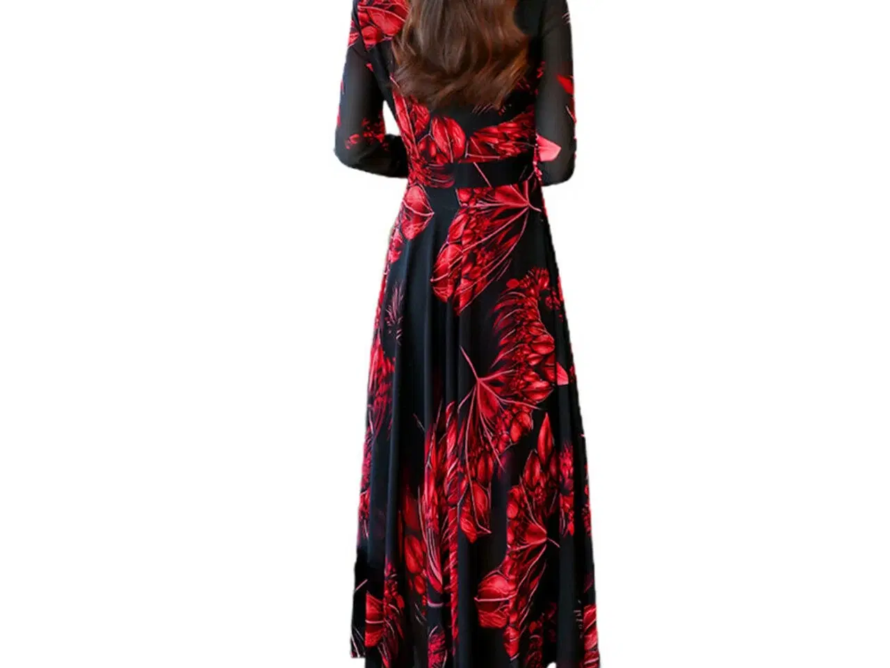 Billede 2 -  kjole med blomstret print./ Str: Large-XL-2XL-3XL