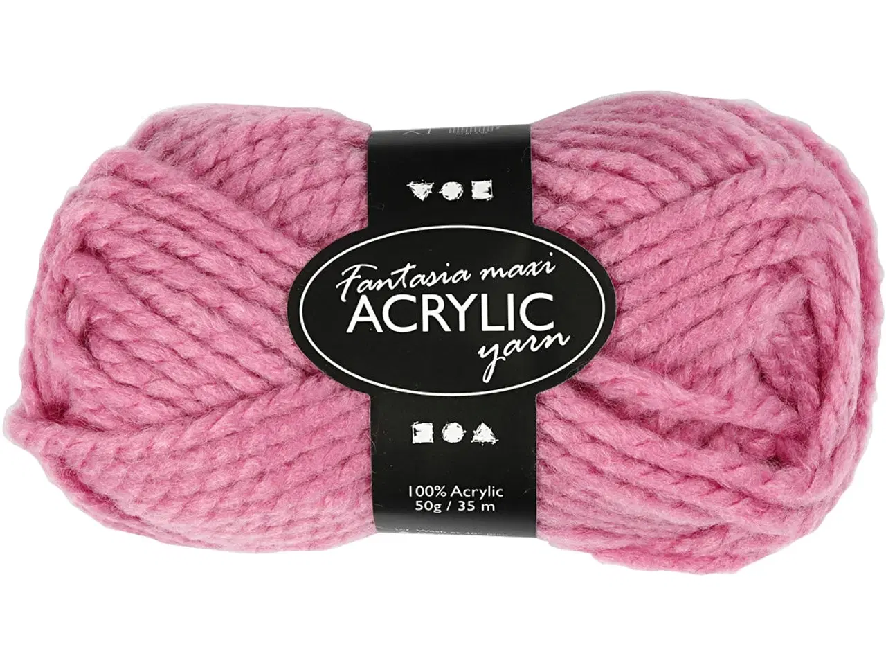 Billede 1 - Fantasia Polyacrylgarn, L: 35 M, Maxi, rosa, 50g/ 1 ngl.