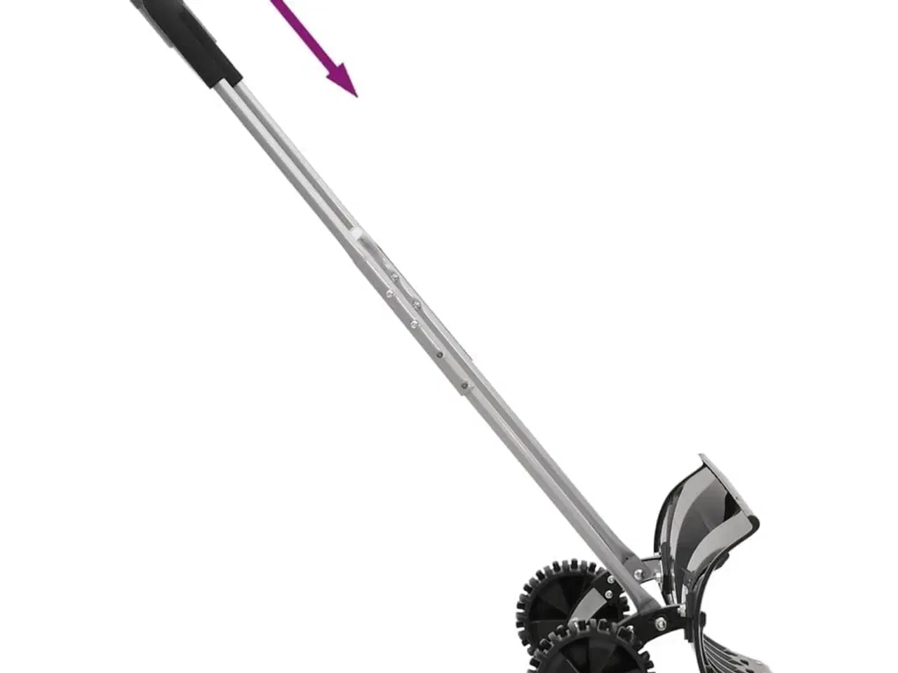 Billede 5 - Sneskovl med udvideligt håndtag 66 cm stålblad sort