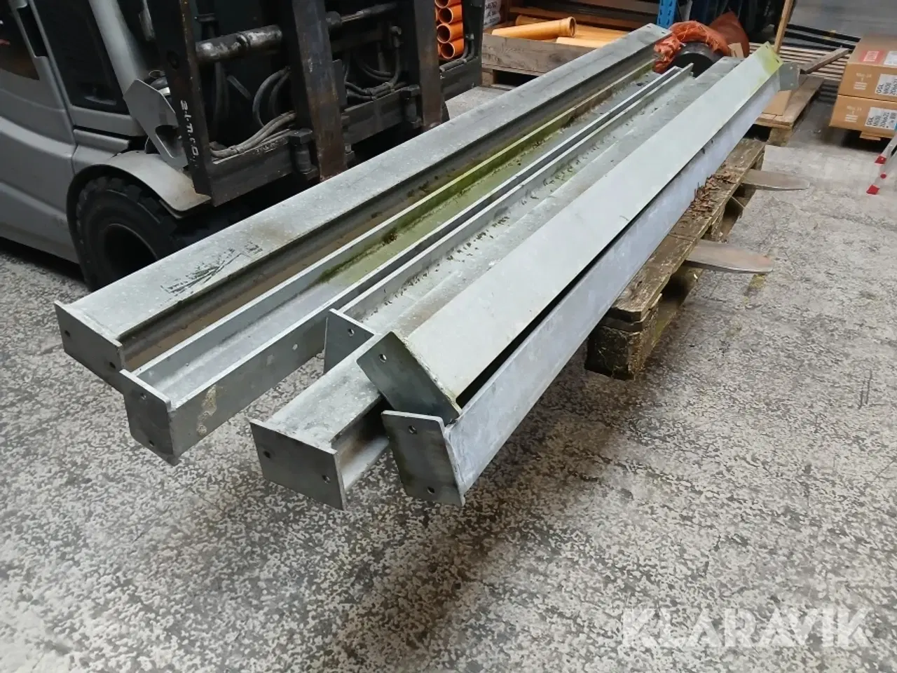 Billede 2 - Stålsøjler galvaniseret 100x100 mm med påsvejst fod 7 styk